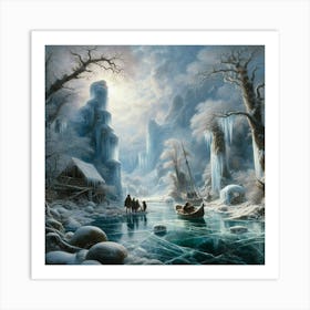 Ice - Frozen Lake Art Print