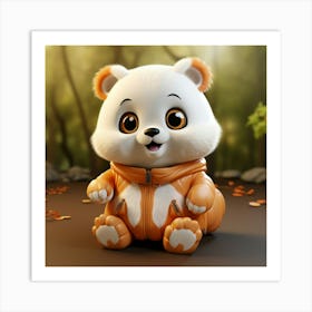 Cute Teddy Bear Art Print