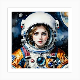 Space Girl Art Print