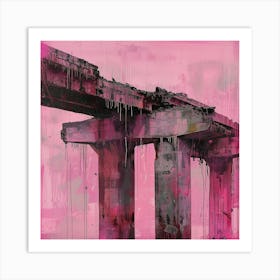 Pink Bridge 1 Art Print