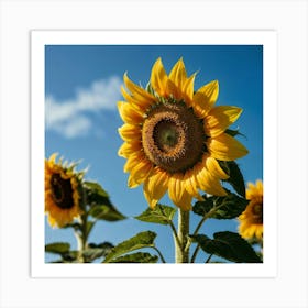 Sunflowers - Sunflower Stock Videos & Royalty-Free Footage Art Print