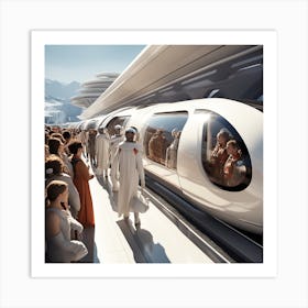 Space Train 5 Art Print