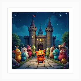 Monsters In The Castle 5 Art Print