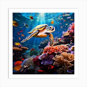 Sea Turtle Art Print