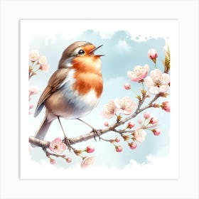 Robin Singing Art Print