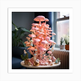 Mushroom Sculpture Art Print