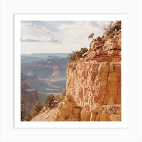 Rock Formation In Grand Canyon Square Art Print