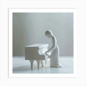 Piano Player Figurine Art Print