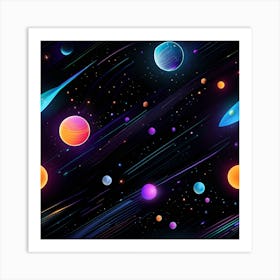 Space Background Art Print