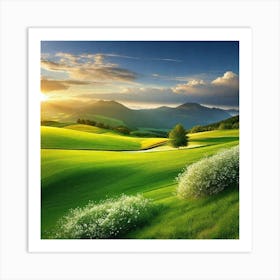 Sunset In The Countryside 4 Art Print