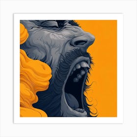 Screaming Man Art Print