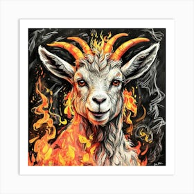 Goat Of Fire 13 Art Print