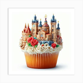 Castle On A Cupcake Art Print