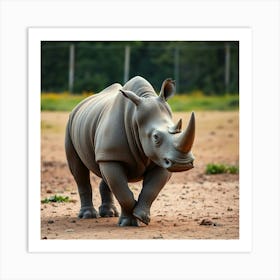 Asm A Rhino Wearing Like A Solider 3cd82d53 69a2 43fe 9be3 256a97c681ee Art Print