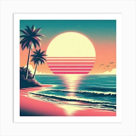 Beach Sunset 1 Art Print