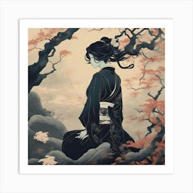 Japanese Woman Art Print