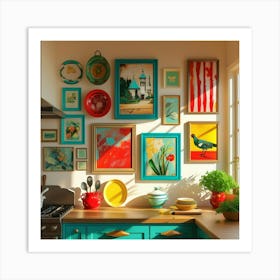 Colorful Kitchen Art Print