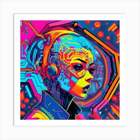 Futuristic Girl 1 Art Print