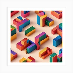 Abstract Geometric Shapes Art Print