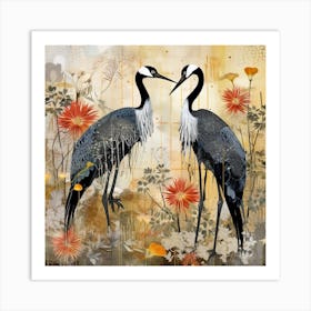 Bird In Nature Crane 2 Art Print