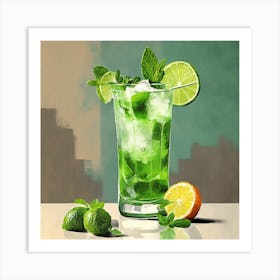 Green Mojito Art Print