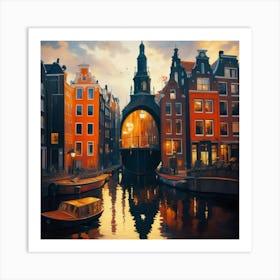 Amsterdam At Dusk Art Print