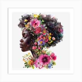 Afro-Floral Art Print