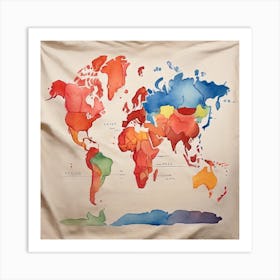 World Map Art Print