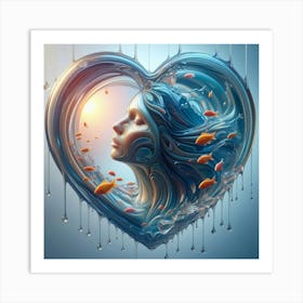 Heart Of Water Art Print