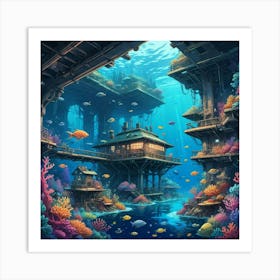 Underwater City 6 Art Print