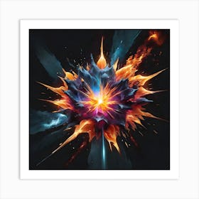 Fiery Explosion Art Print