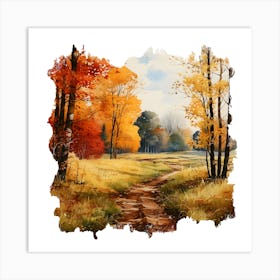 Autumn Path Art Print