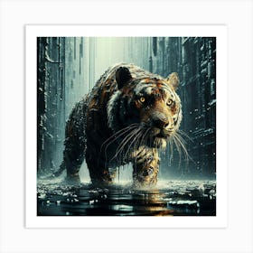 Tiger In The City Art Print