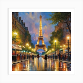 Paris At Night 1 Art Print