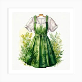 Firefly Eco Friendly Frock Design In Watercolor Illustration 31163 Art Print