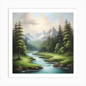 Mountain Stream Art Print