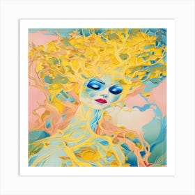 Contemporary women's conflicts are an artistic painting 3 Art Print