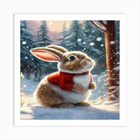 Snow Bunny Art Print