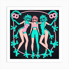 Three Girls In Bikinis 3 Art Print