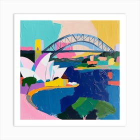 Abstract Travel Collection Sydney Australia 3 Art Print