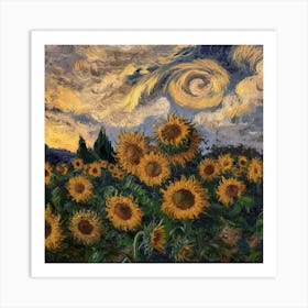 Sun Fowers Art Print