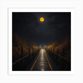 Moonlight Bridge Art Print