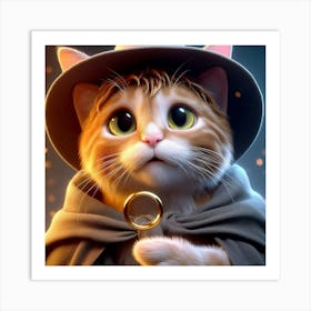 Frodo Cat Art Print