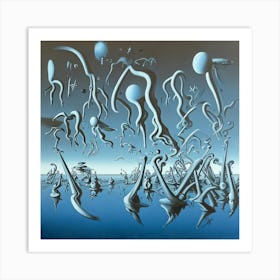 Surrealist Blue Art Print