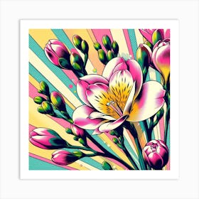 Freesia flower 2 Art Print