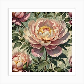 Pink Peonies Art Print