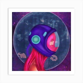 Astronaut in the ocean Art Print