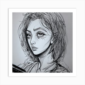 Portrait Of A Girl 1 Art Print