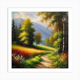 Path Through The Forest 14 Art Print