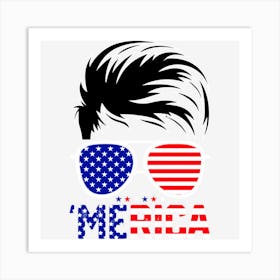 Trending Merica Sunglass American Flag 4th Of July Art Print